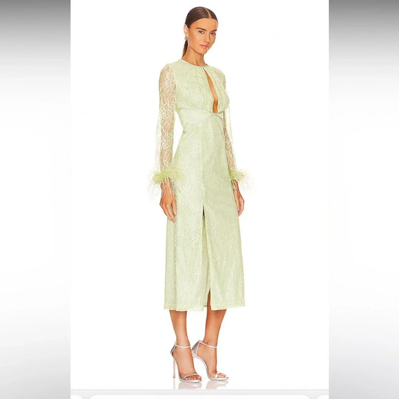 NWT Alice McCall Vivienne Midi Dress Lettuce Green Size 2 - Picture 8 of 8